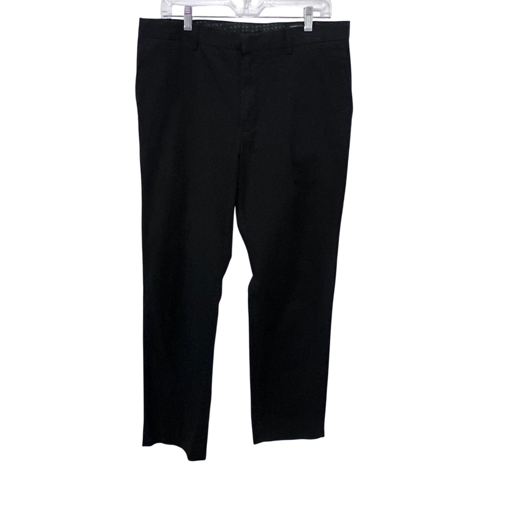 Banana Republic Slim Fit Black Dress Pants Size‎ 34x34 (READ) Flat Front Stretch